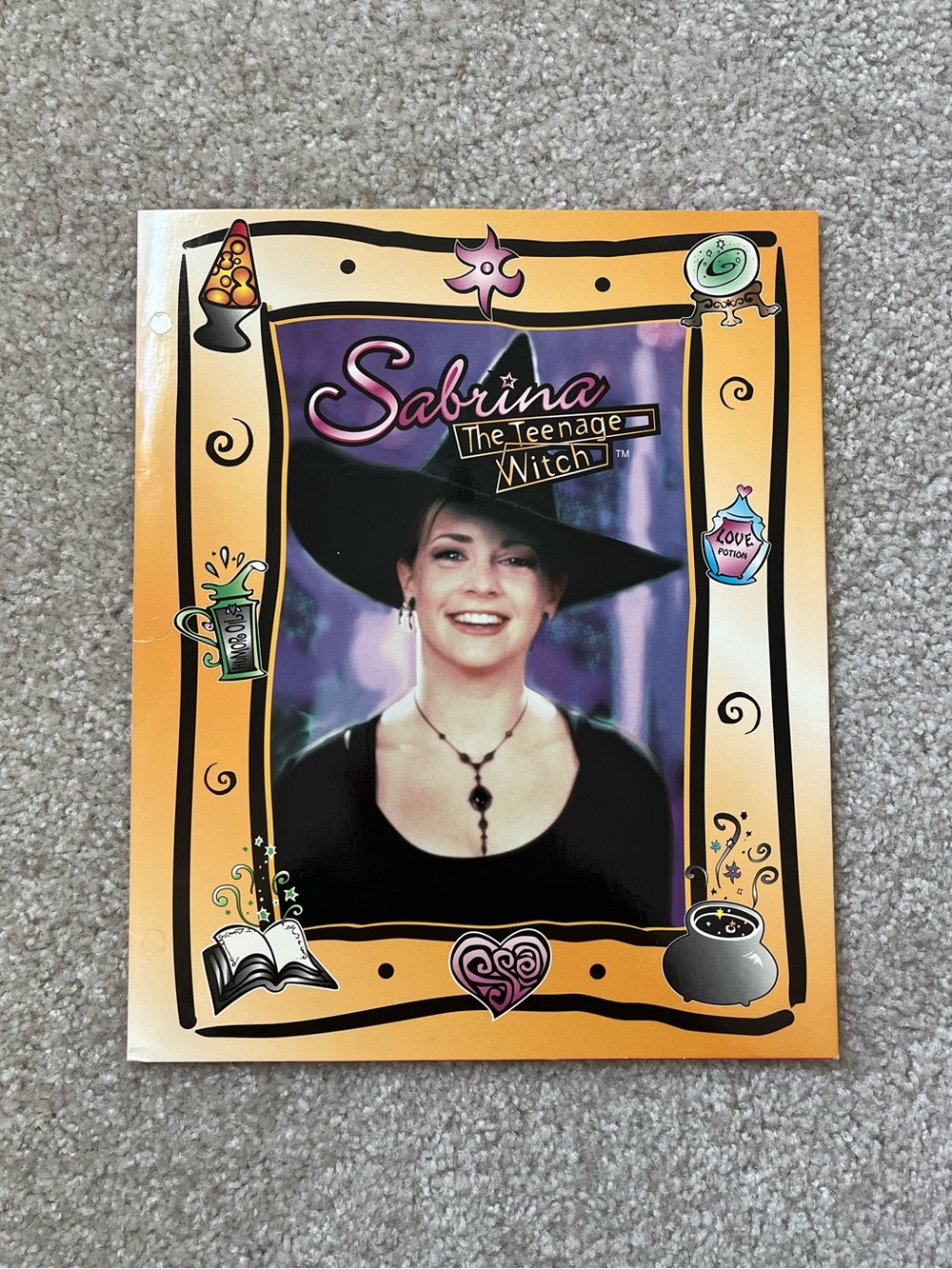 Vintage 1997 Sabrina the Teenage Witch School Folder 1990s Pop Collectible